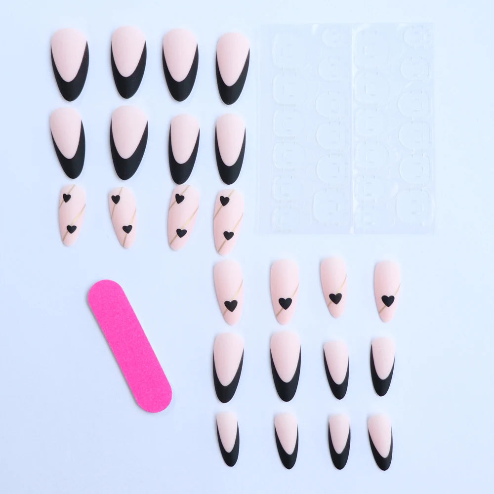 Handmade 3D Almond Press-On Nails