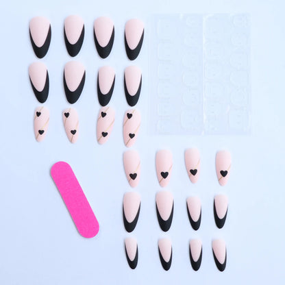 Handmade 3D Almond Press-On Nails
