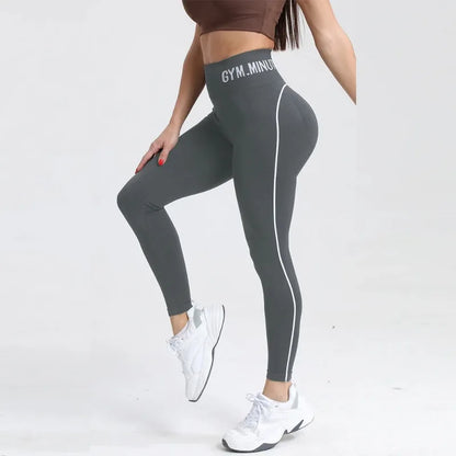 Color-Contrast Seamless Hip-Lift Leggings