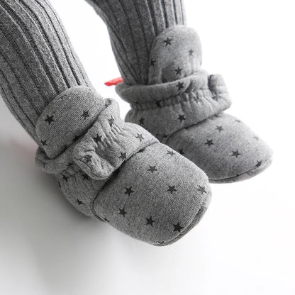Star Checkered Baby Booties