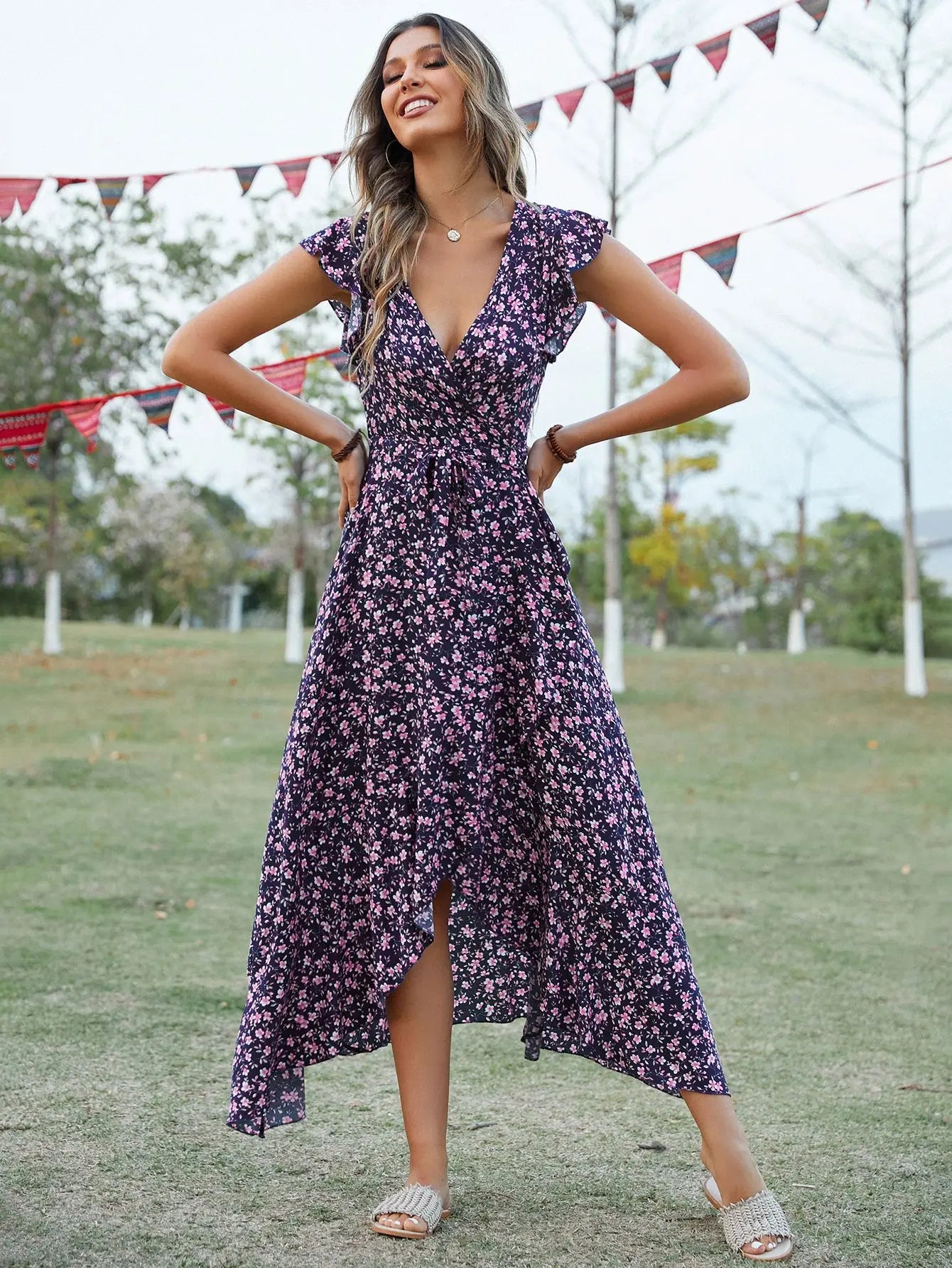 Bohemian Short-sleeve Dress