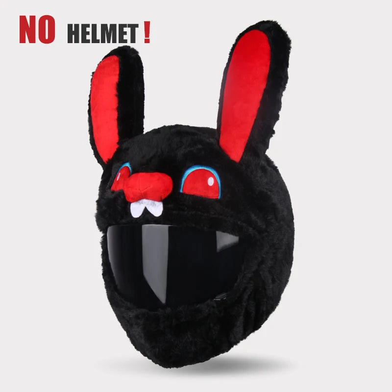Plush Cartoon Full-Face Helmet Cover