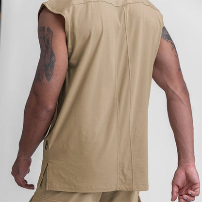 Oversized Cotton O-Neck Tank Top