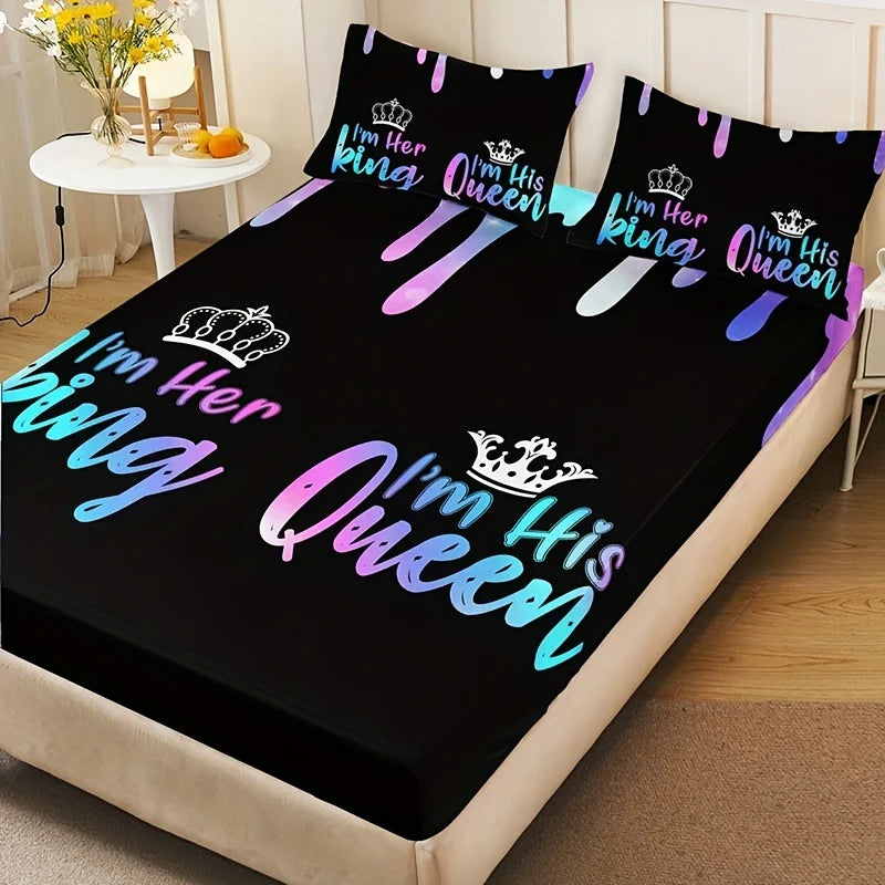Black Fitted Bed Sheet