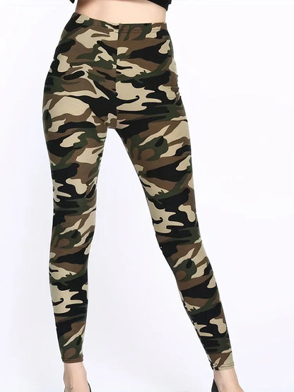 Low-Waist Camo Print Leggings