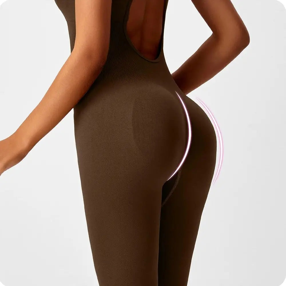 Seamless V-Back Yoga Bodysuit