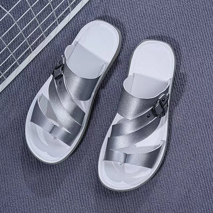 Summer Simple Leather Slippers