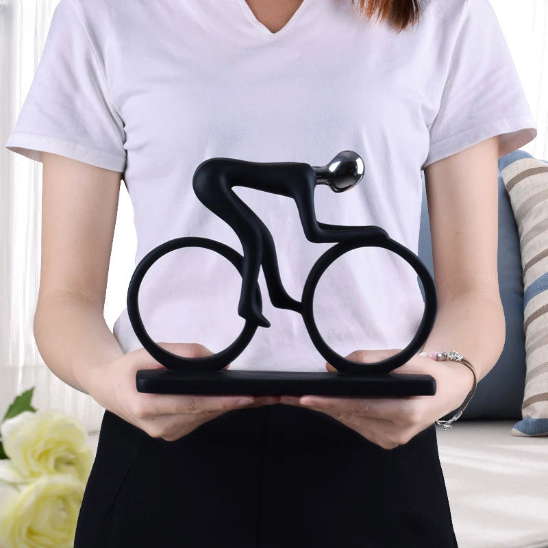 Modern Resin Cyclist Statue