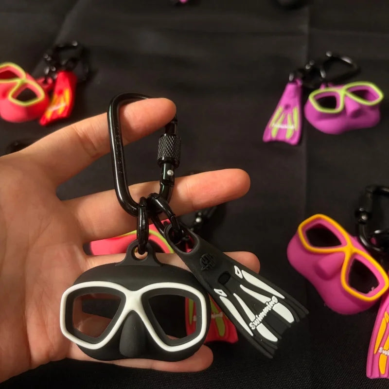 Silicone Scubas Diving Keychain Fins