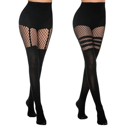 Black Suspender Style Tights