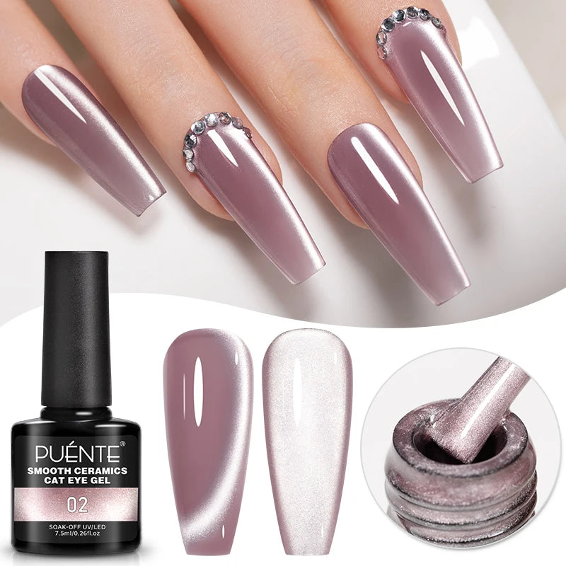 Wine Red Cat Eye Gel Polish