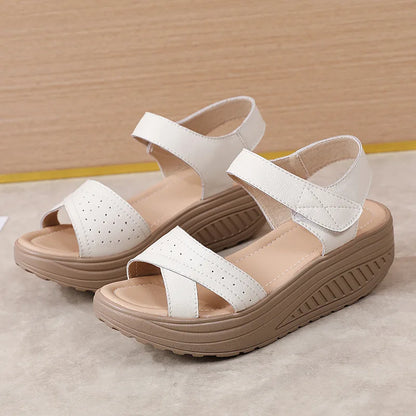 Buckle Wedge Sandals
