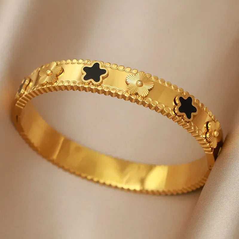 Gold Letter Cuff Bracelet
