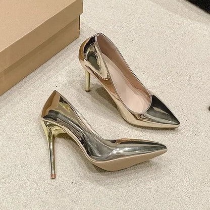 Silver Pointed Heels