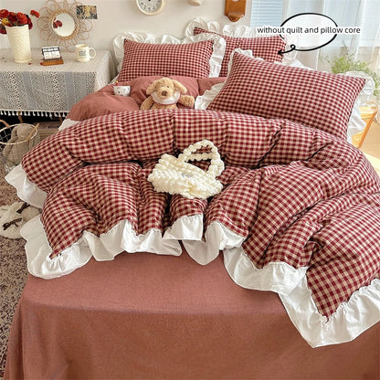 Red & Black Plaid Duvet Set