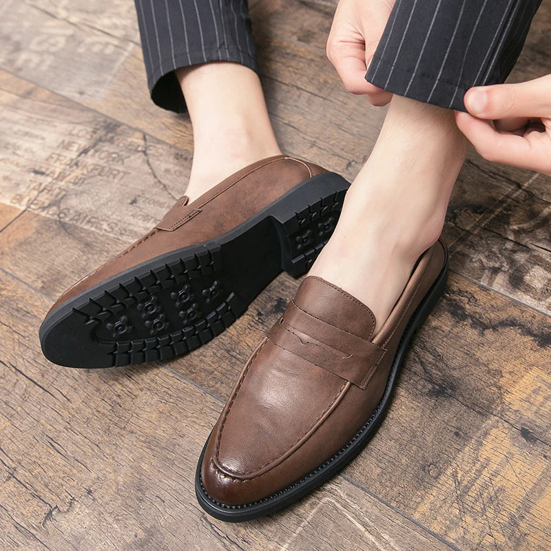 Soft Leather Bean Loafers