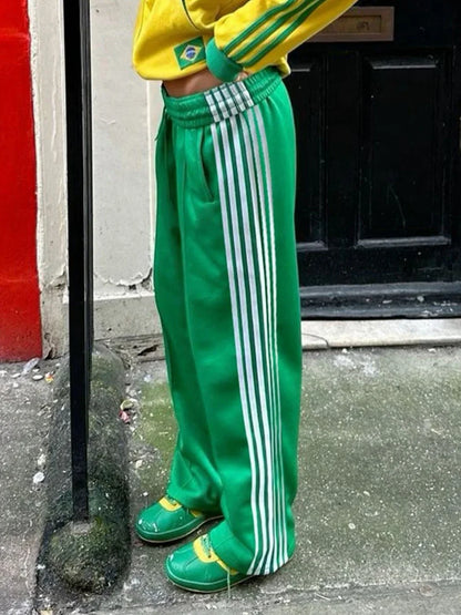 Striped Straight Pants