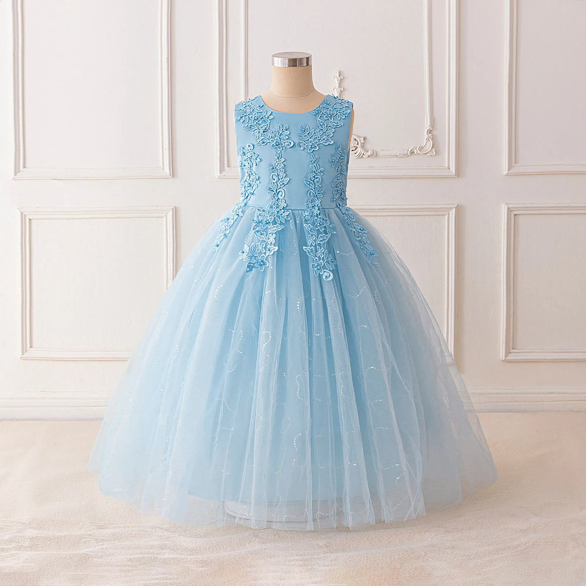 Sequin Ball Gown Flower Girl Dress