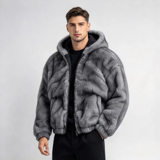 Fluffy Full-Zip Hooded Jacket