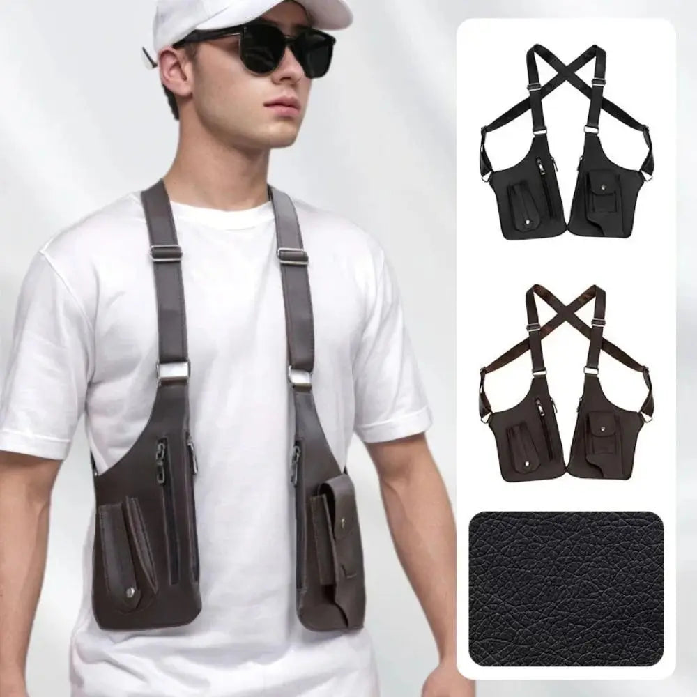 Anti-Theft PU Leather Chest Bag