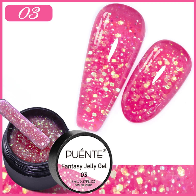 PUENTE Glitter Poly Nail Gel