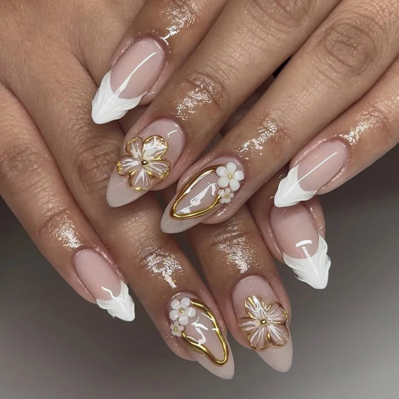 Floral Ballerina Press-On Nails