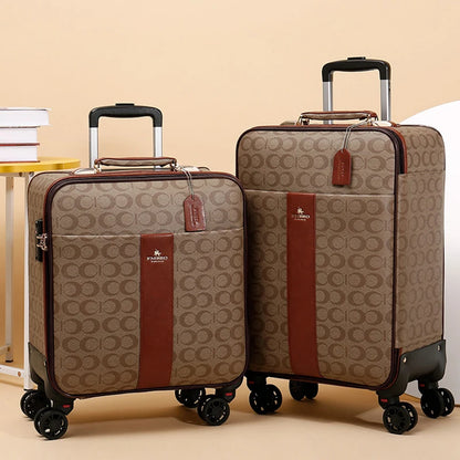 PU Leather Luggage Set with Handbag