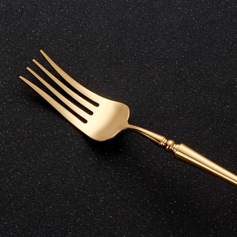 Metal Gold Cutlery Set Tableware