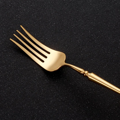 Metal Gold Cutlery Set Tableware
