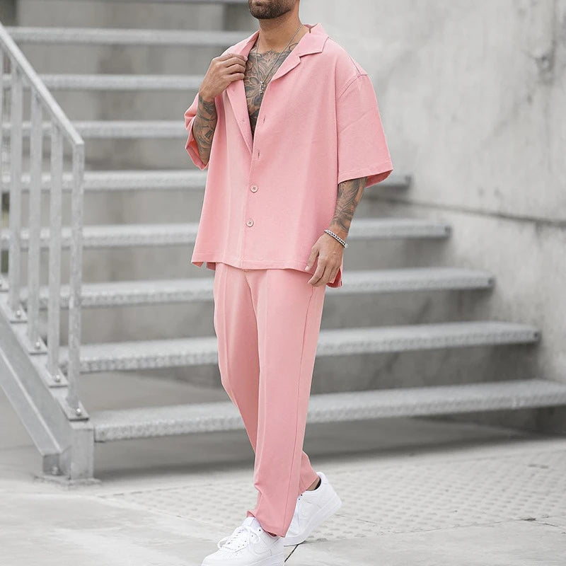 Solid Color Spring Summer Suit