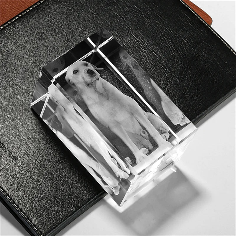 Custom Crystal Cube Photo Frame