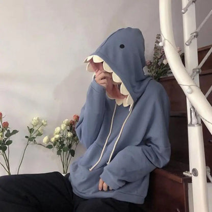 Shark Patchwork Pullover Hoodie