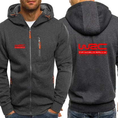 Logo Print Zip Hoodie