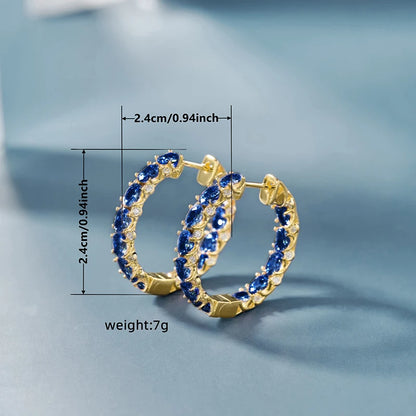 Zircon Hoop Earrings