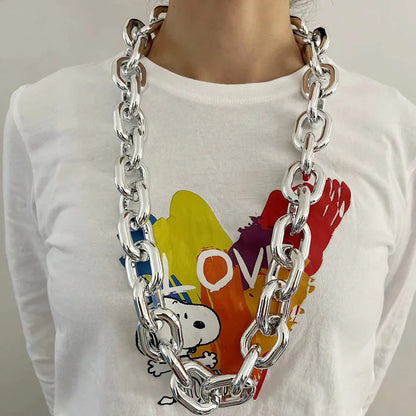 Wide Chunky Chain Necklace