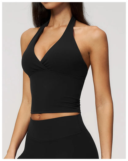 Hanging Neck Yoga Tops Sports