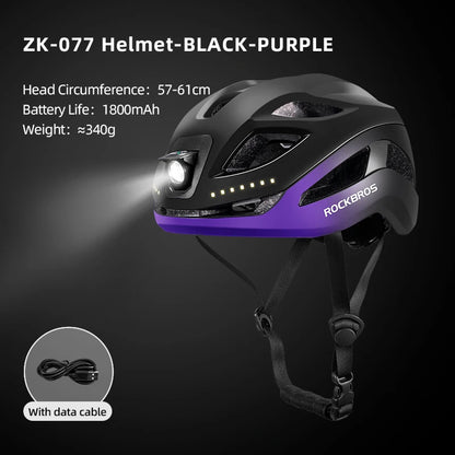 Type-C Rechargeable Light Bike Helmet