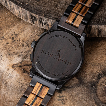 Bobobird Wooden Chronograph Watch