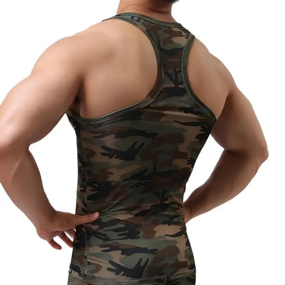Camouflage Elastic Quick-Dry Tank Top