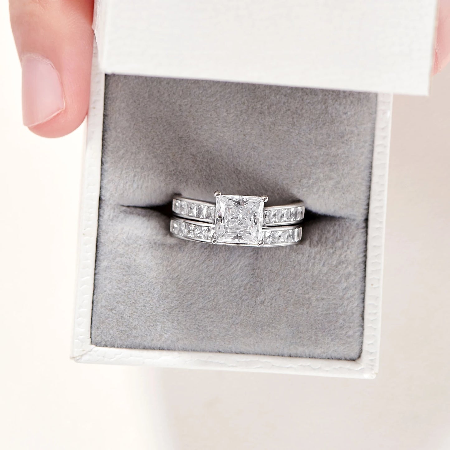 Moissanite Bridal Ring Set