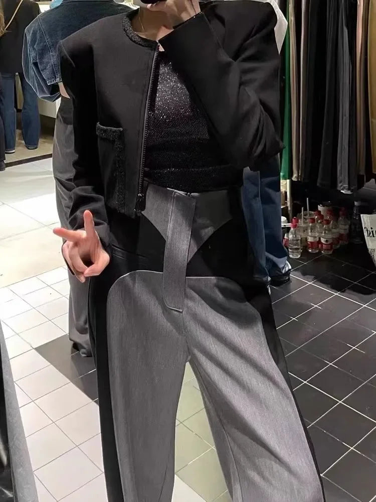 Patchwork Wide Jeans