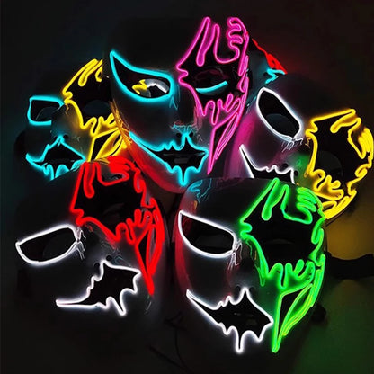 Glowing EL Wire Party Mask