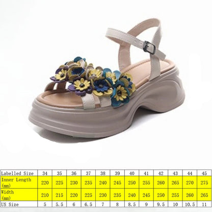 Leather Wedge Sandals