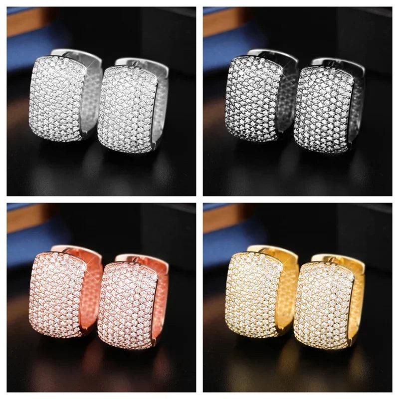 Cubic Zirconia Hoop Earrings