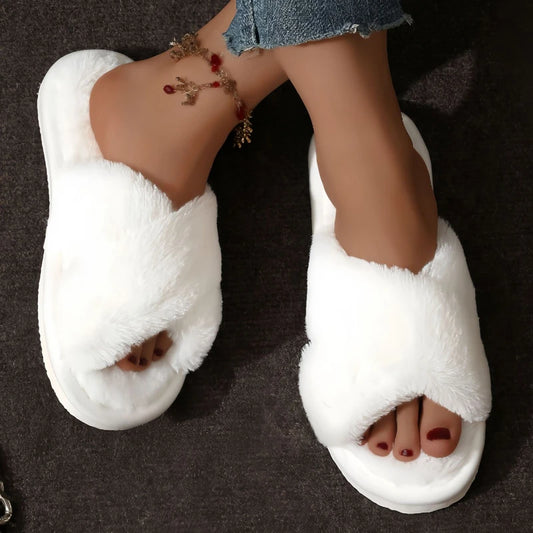 Warm Fluffy Fur Slippers