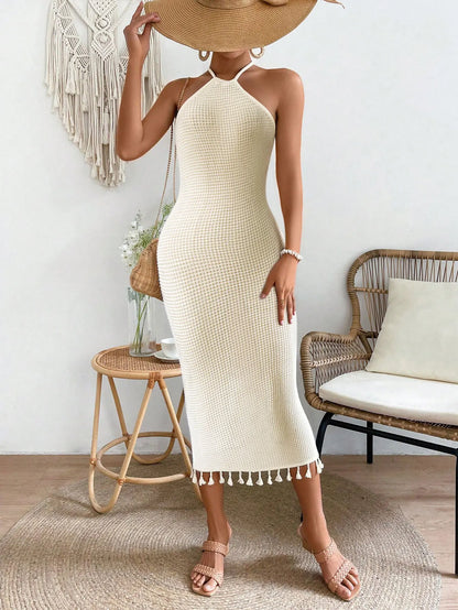 Apricot Tassel Dress