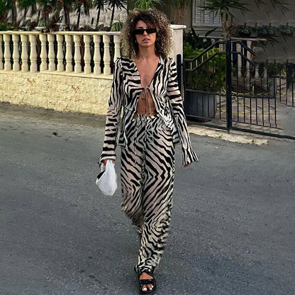 Striped Ruffle Set