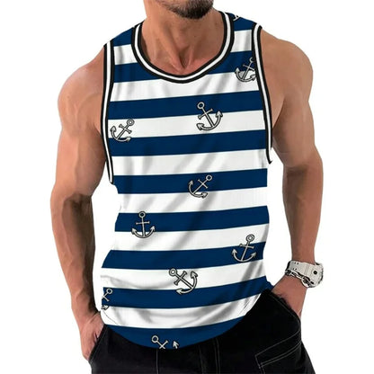 3D Striped Oversized Tank Top