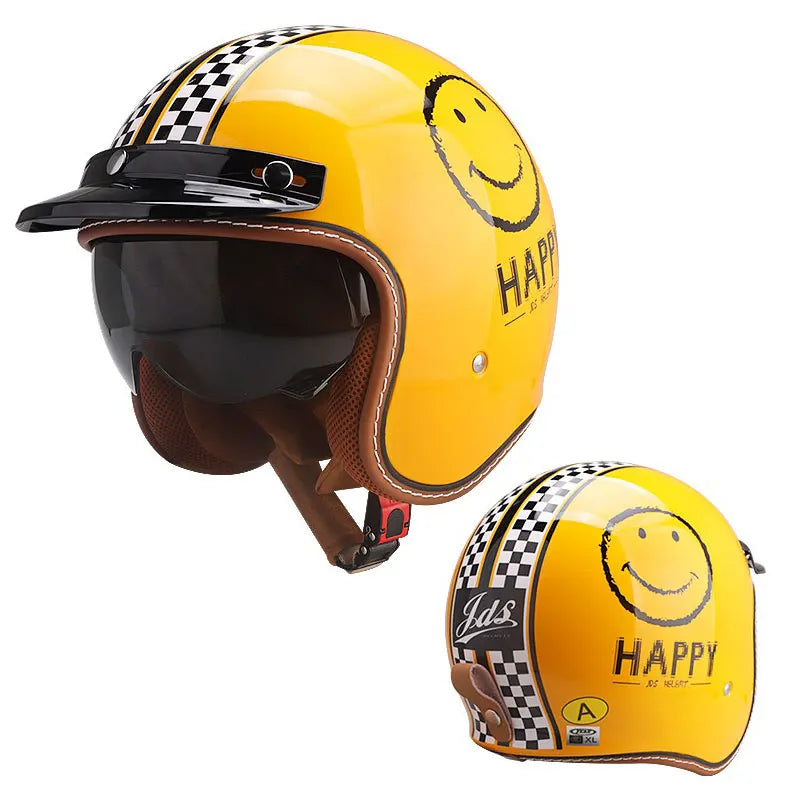 3/4 Open-Face Vintage Jet Helmet