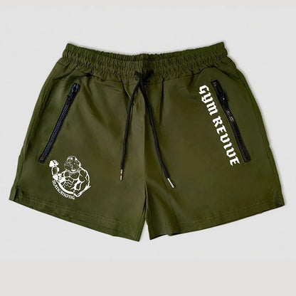 Double Zipper Pocket Training Shorts